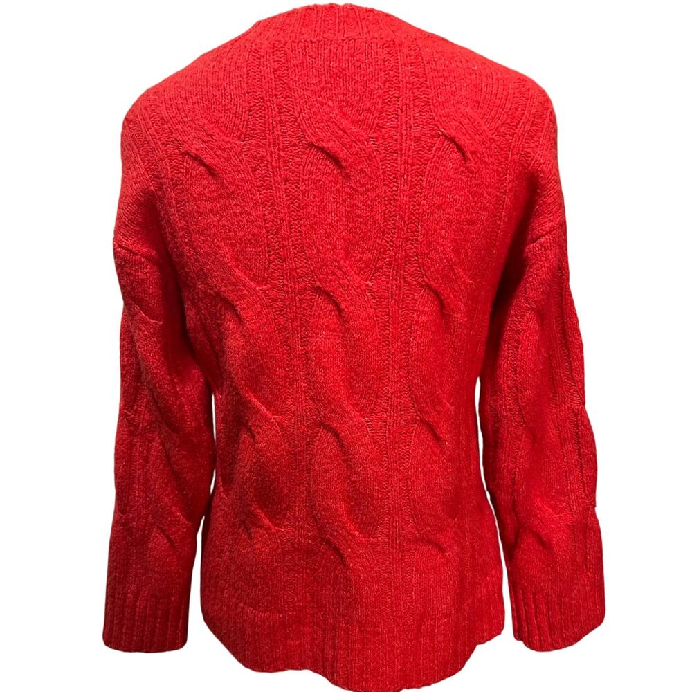 American Eagle Woah So Soft Cable Knit Sweater Red Size XS - Picture 3 of 8